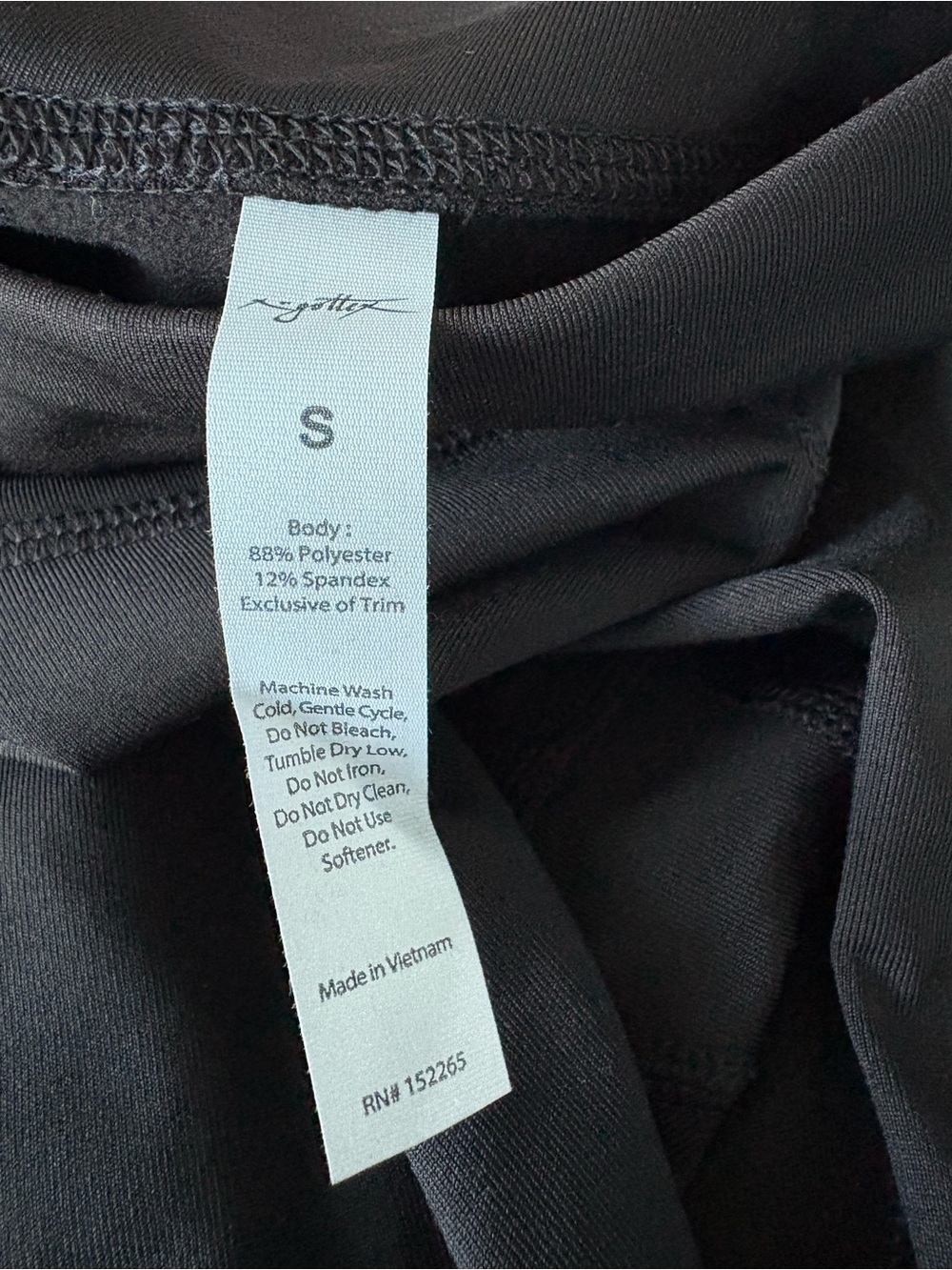 Gottex Lab Black Full Length Leggings NWT Size S - Picture 2 of 6